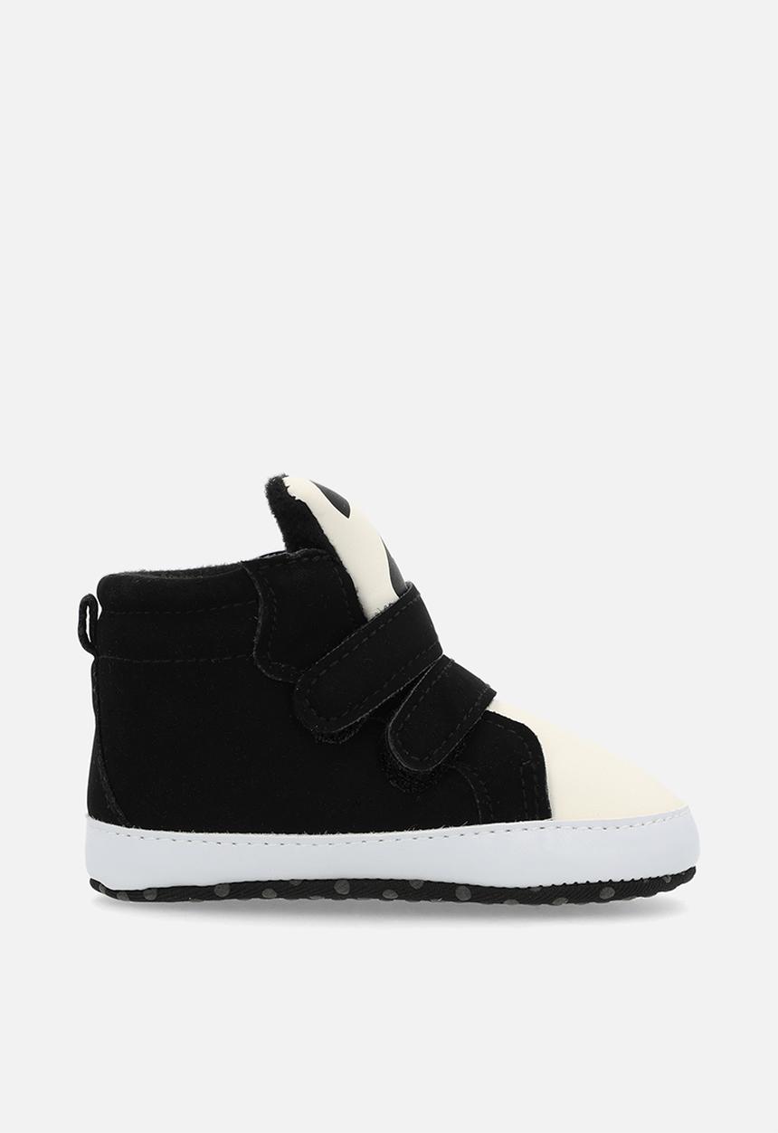 Pop Candy - Twin adjustable strap fastener hi top sneakers - black