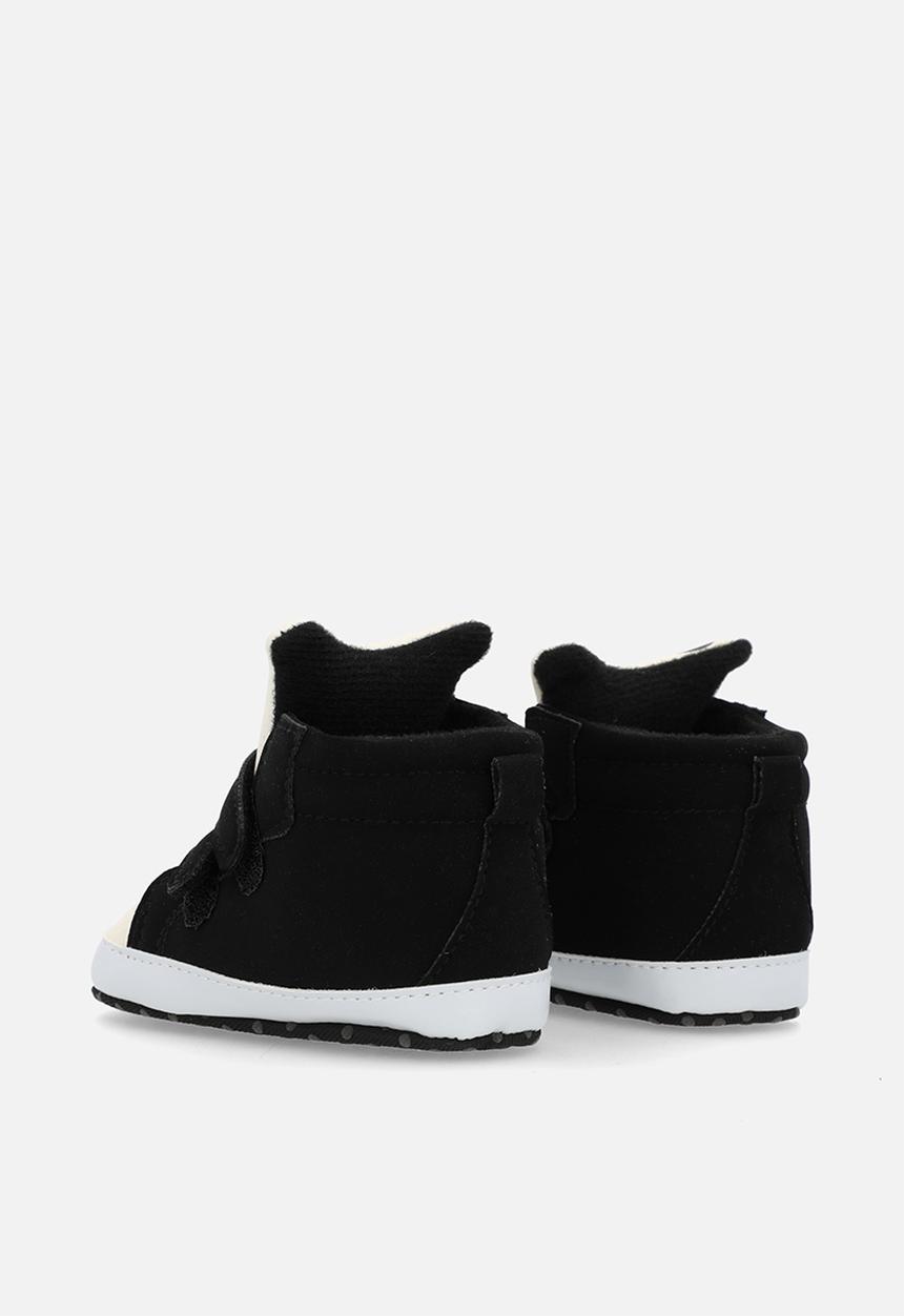 Pop Candy - Twin adjustable strap fastener hi top sneakers - black