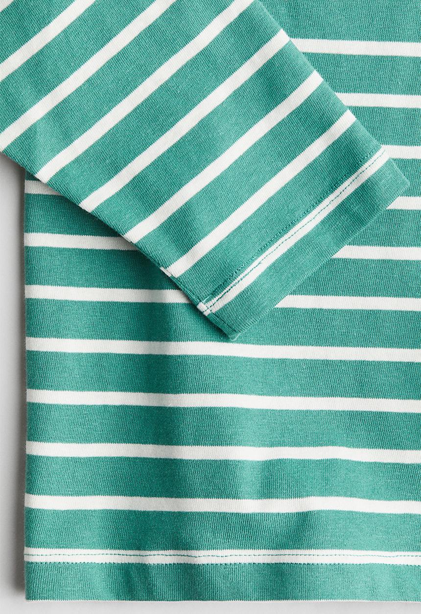 H&M - Long-sleeved t-shirt - green striped