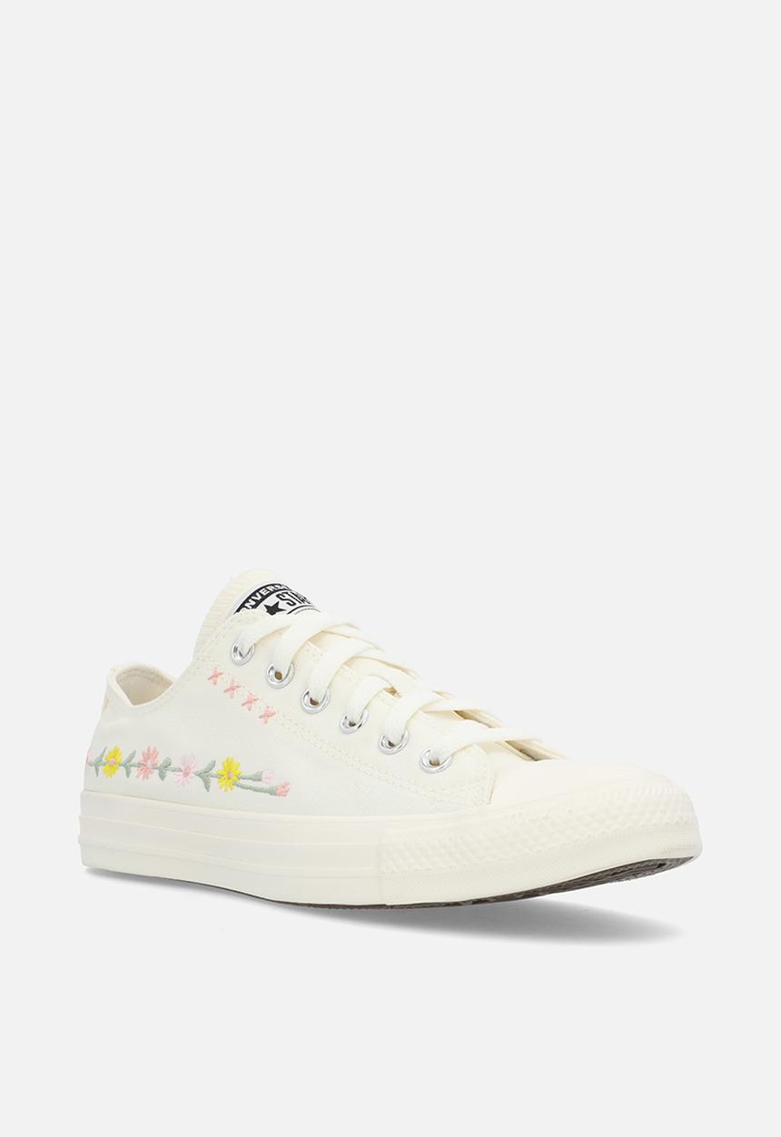 CHUCK TAYLOR ALL STAR EMBROIDERED FLOWERS - A14979C - EGRET