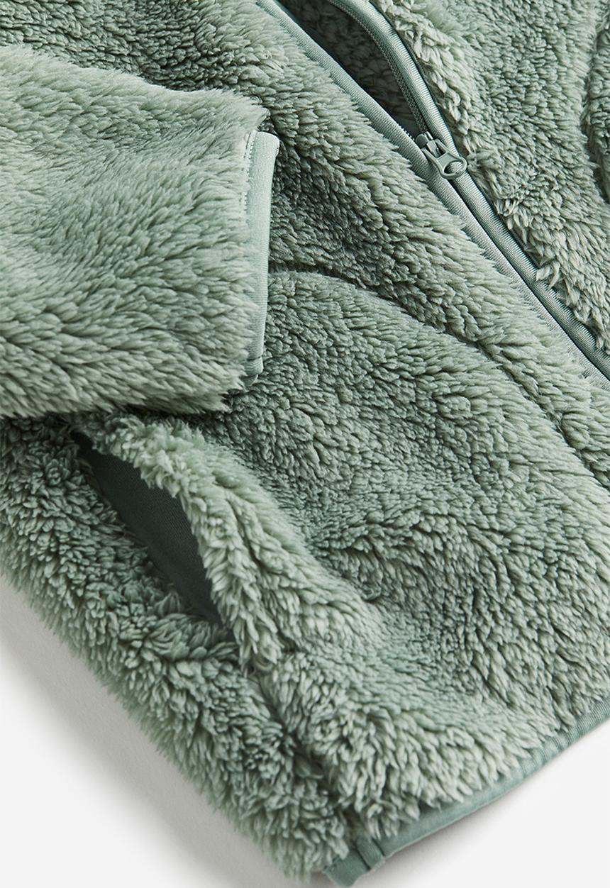 H&M - Pile jacket - dusty green