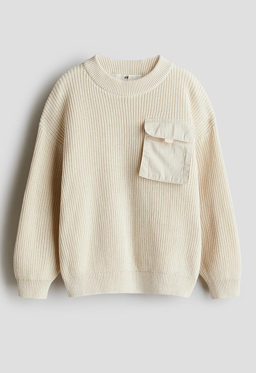 H&M - Flap-pocket jumper - cream