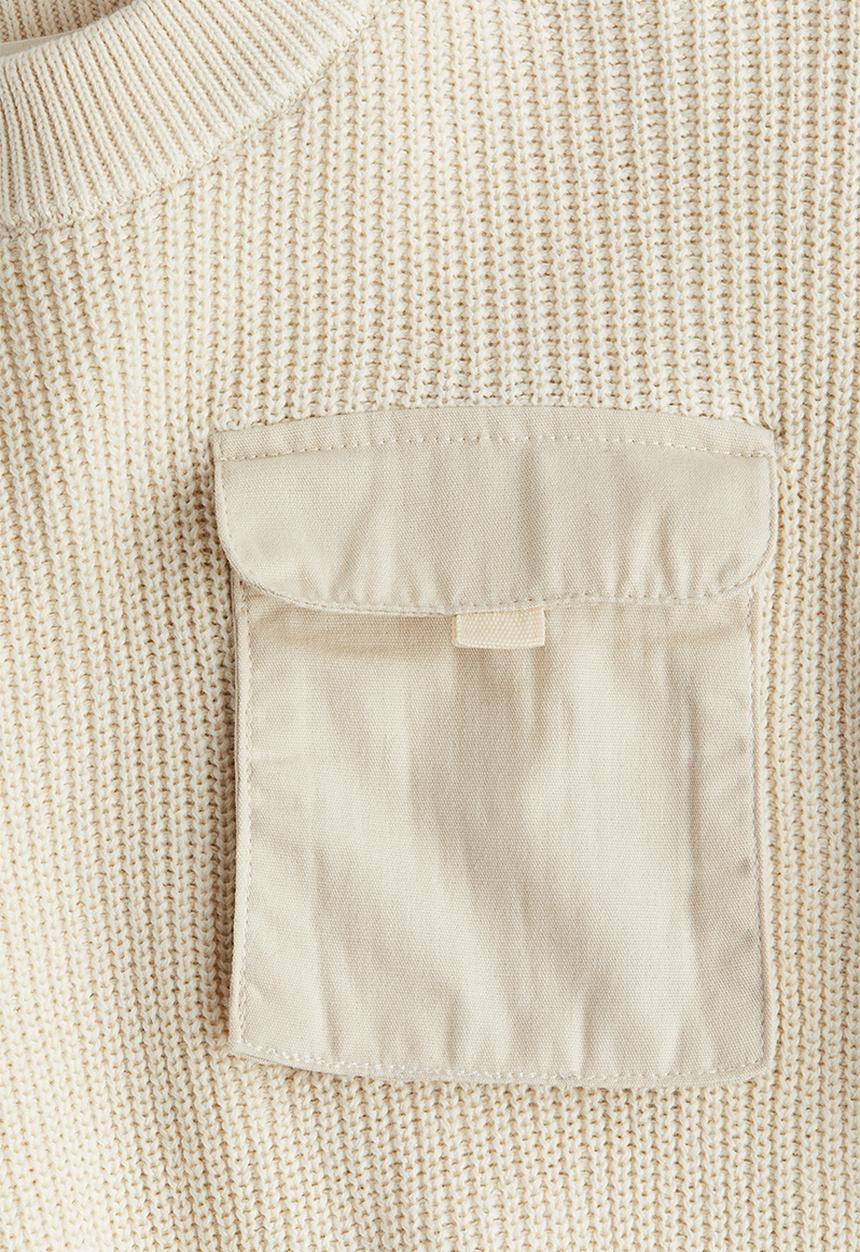H&M - Flap-pocket jumper - cream