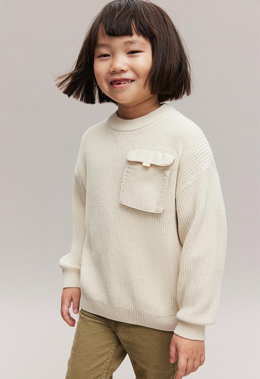 H&M - Flap-pocket jumper - cream