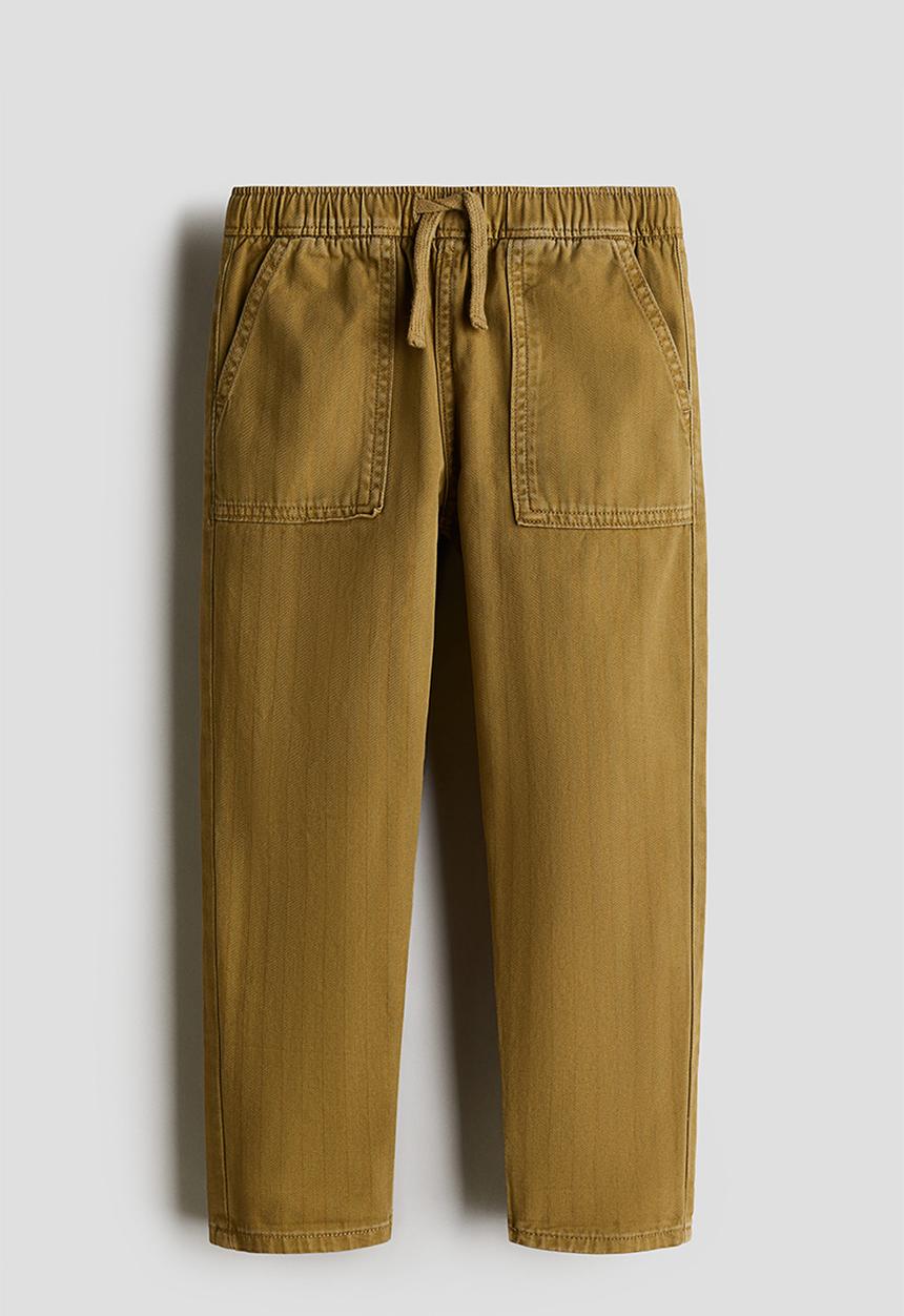 H&M - Cotton trousers - dark yellow