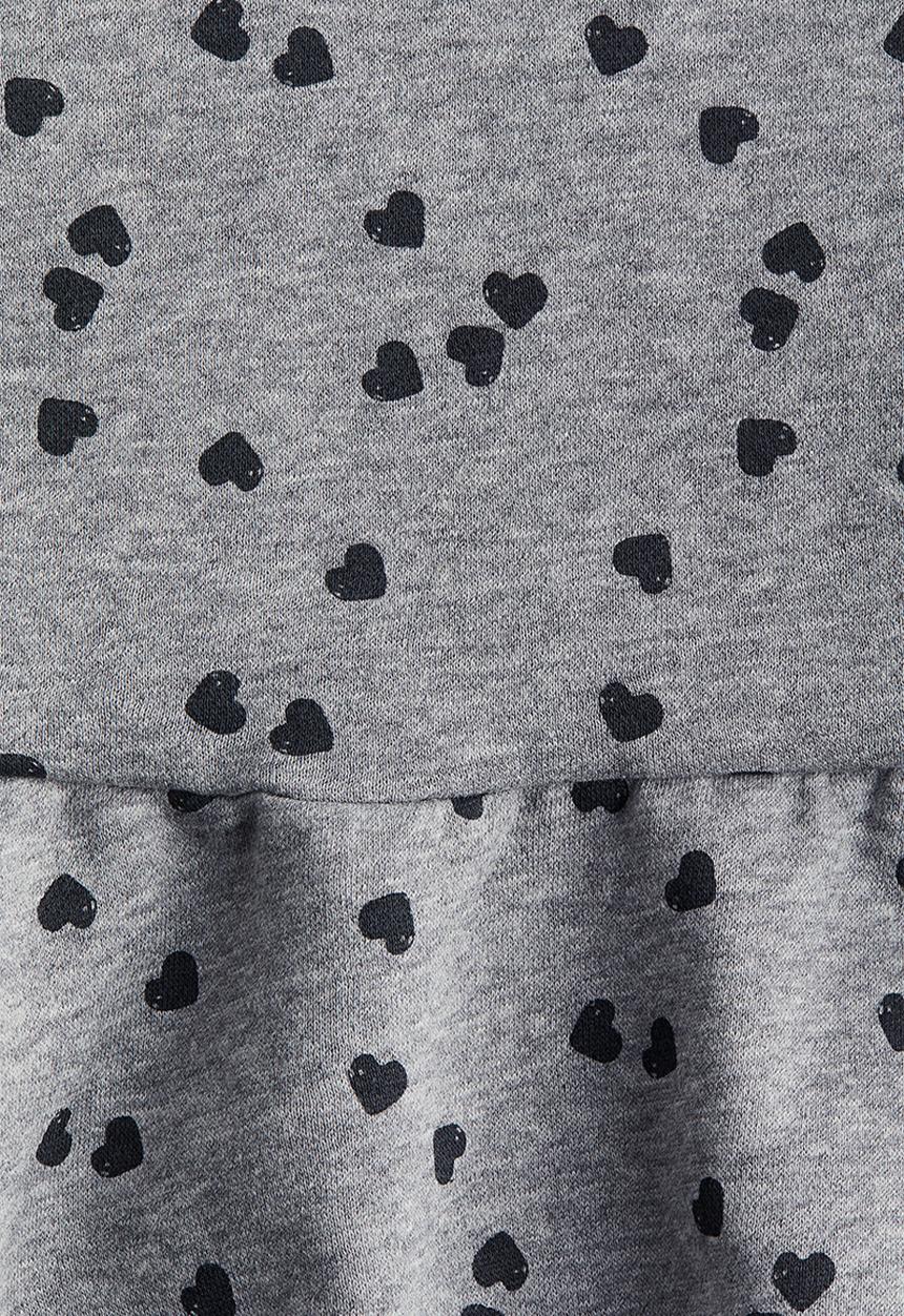H&M - Peplum sweatshirt - grey hearts