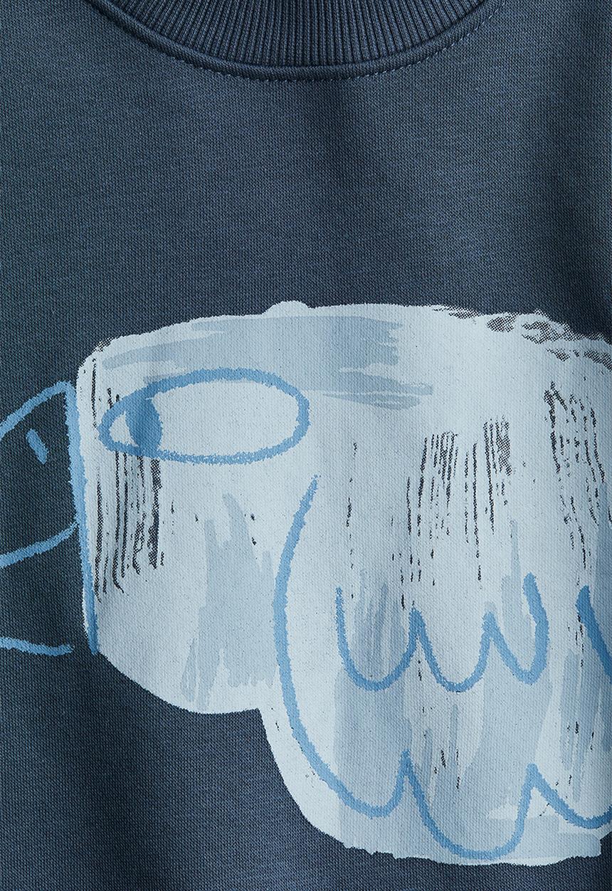 H&M - Sweatshirt - dusty blue bird