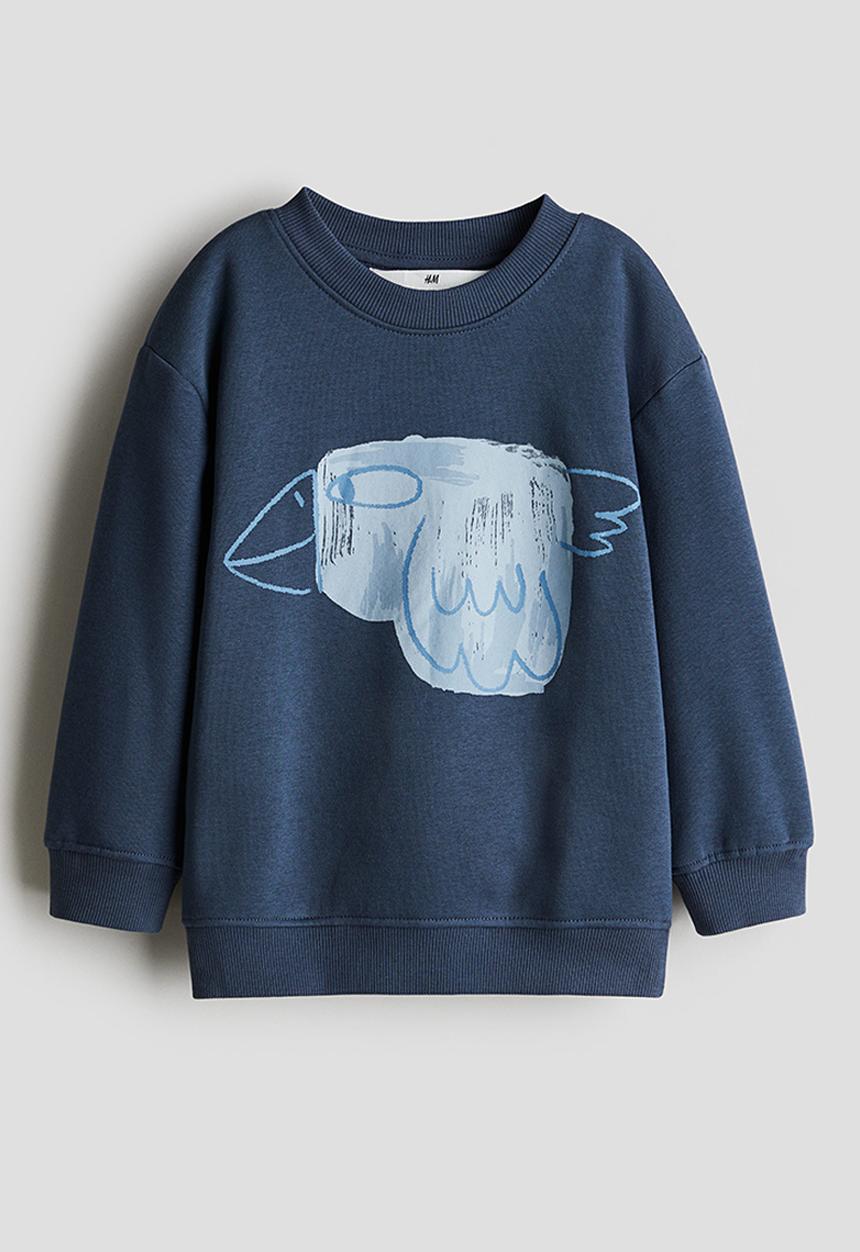 H&M - Sweatshirt - dusty blue bird
