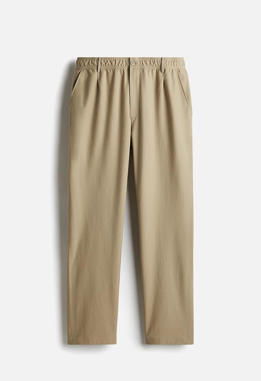 H&M - Regular fit twill trousers - khaki green