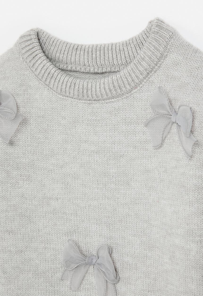 Pop Candy - Bow décor jersey - grey