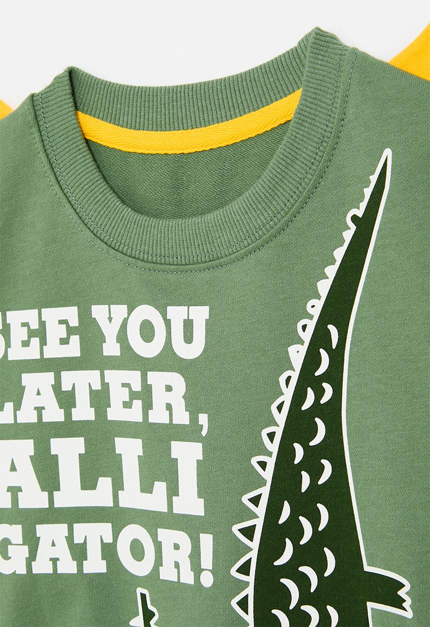Pop Candy - Alligator sweatshirt - green