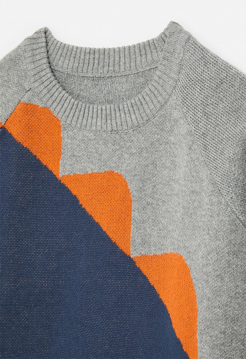 Pop Candy - Crew neck jersey - grey & navy blue