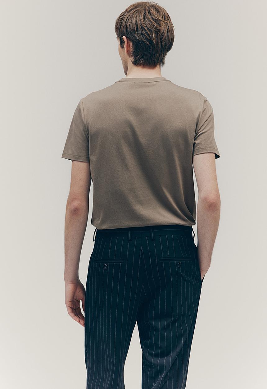 H&M - Slim fit pima cotton T-shirt - light brown