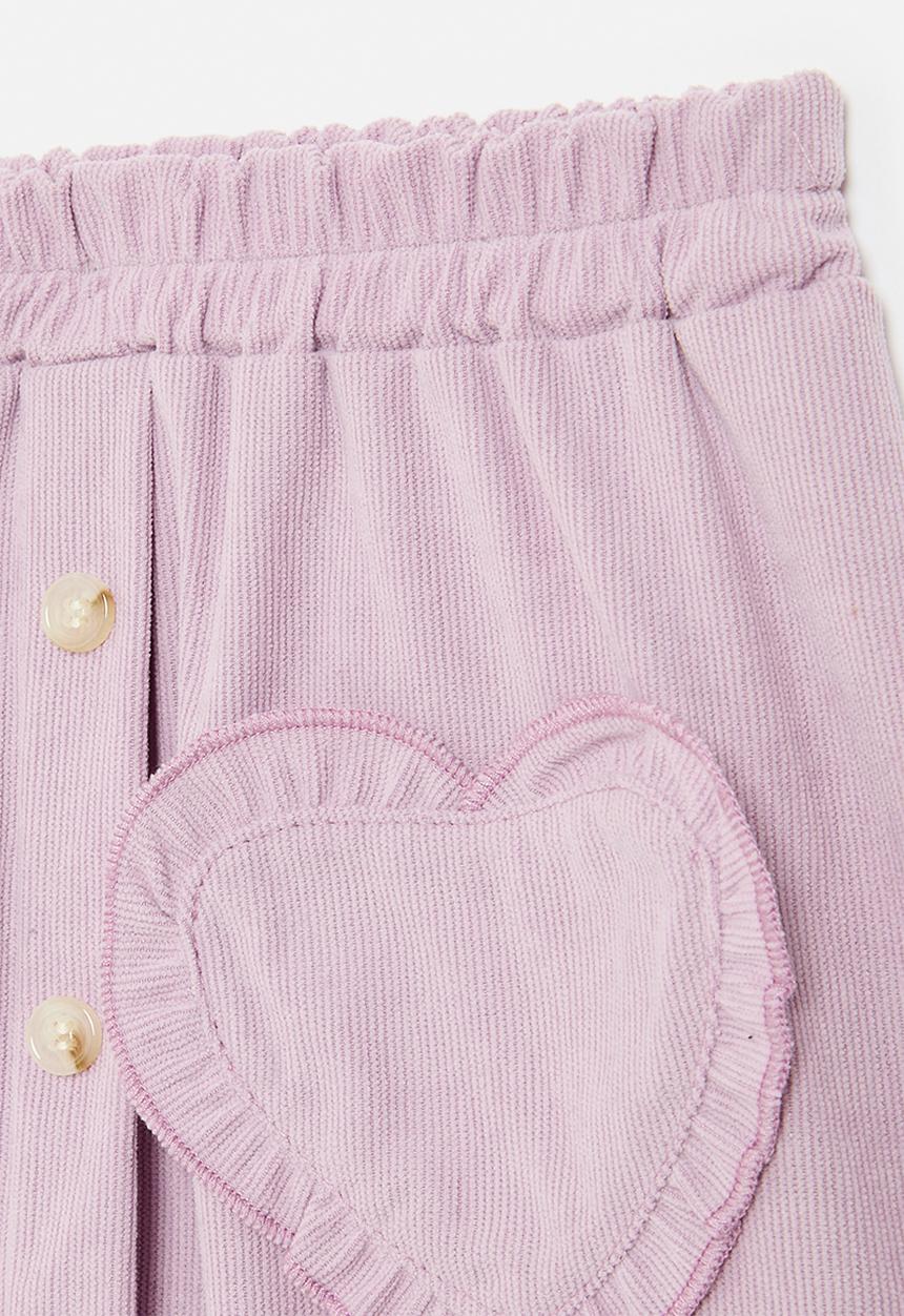 Pop Candy - Button down cord skirt - purple