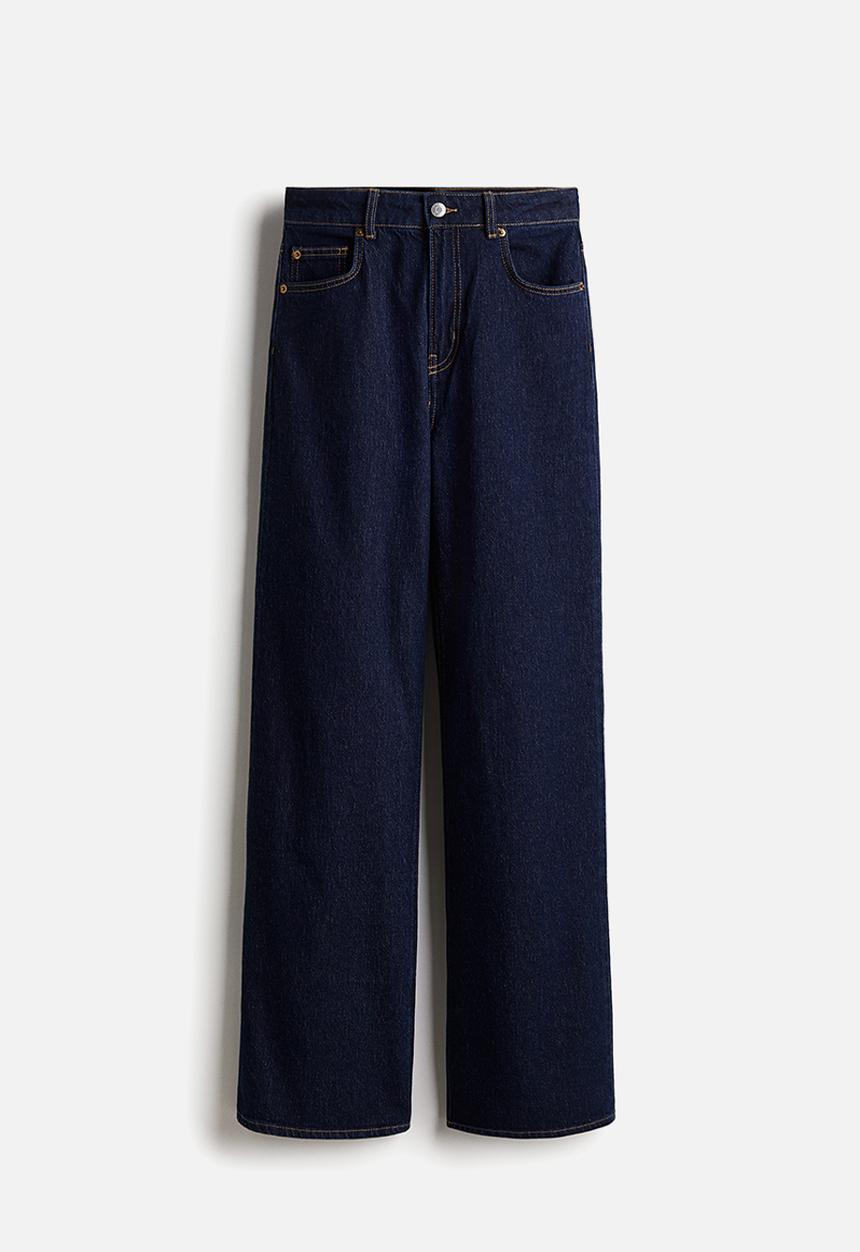 H&M - Wide high jeans - dark denim blue