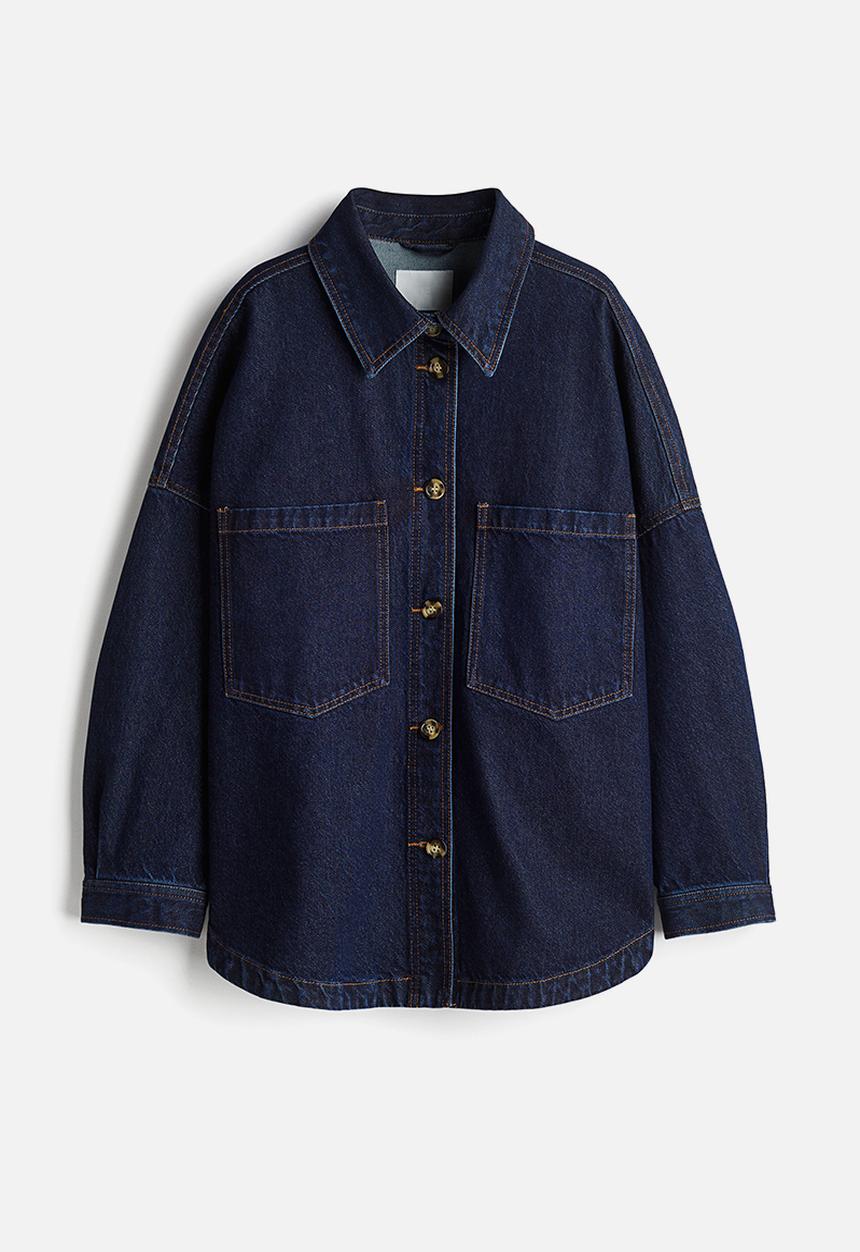 H&M - Loose-fit shacket - dark denim blue 
