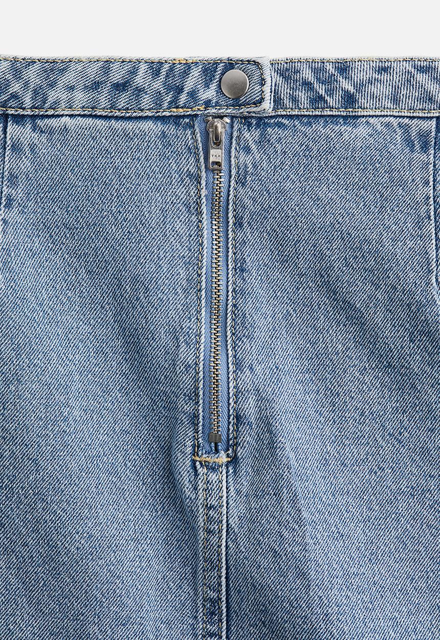 H&M - A-line mini skirt - light denim blue 