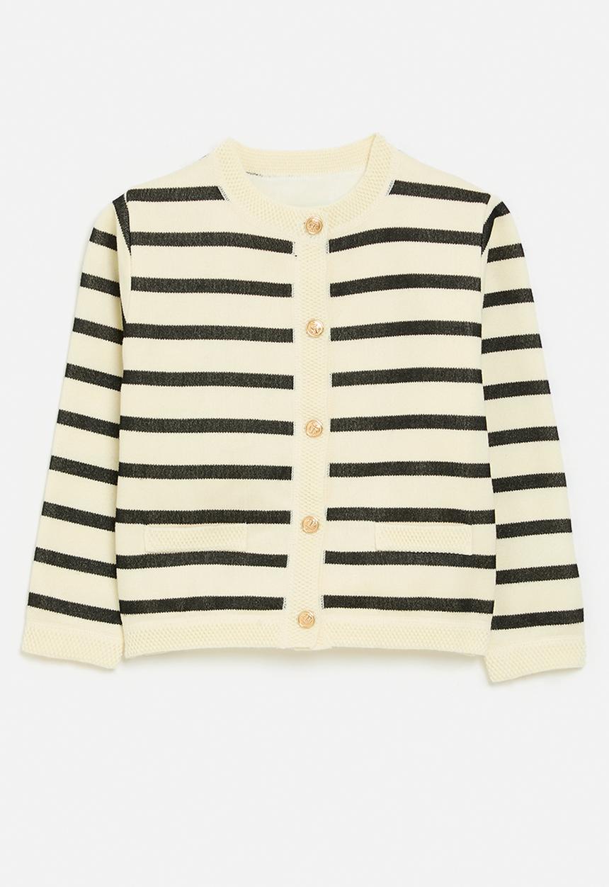 Pop Candy - Striped cardigan - black & white