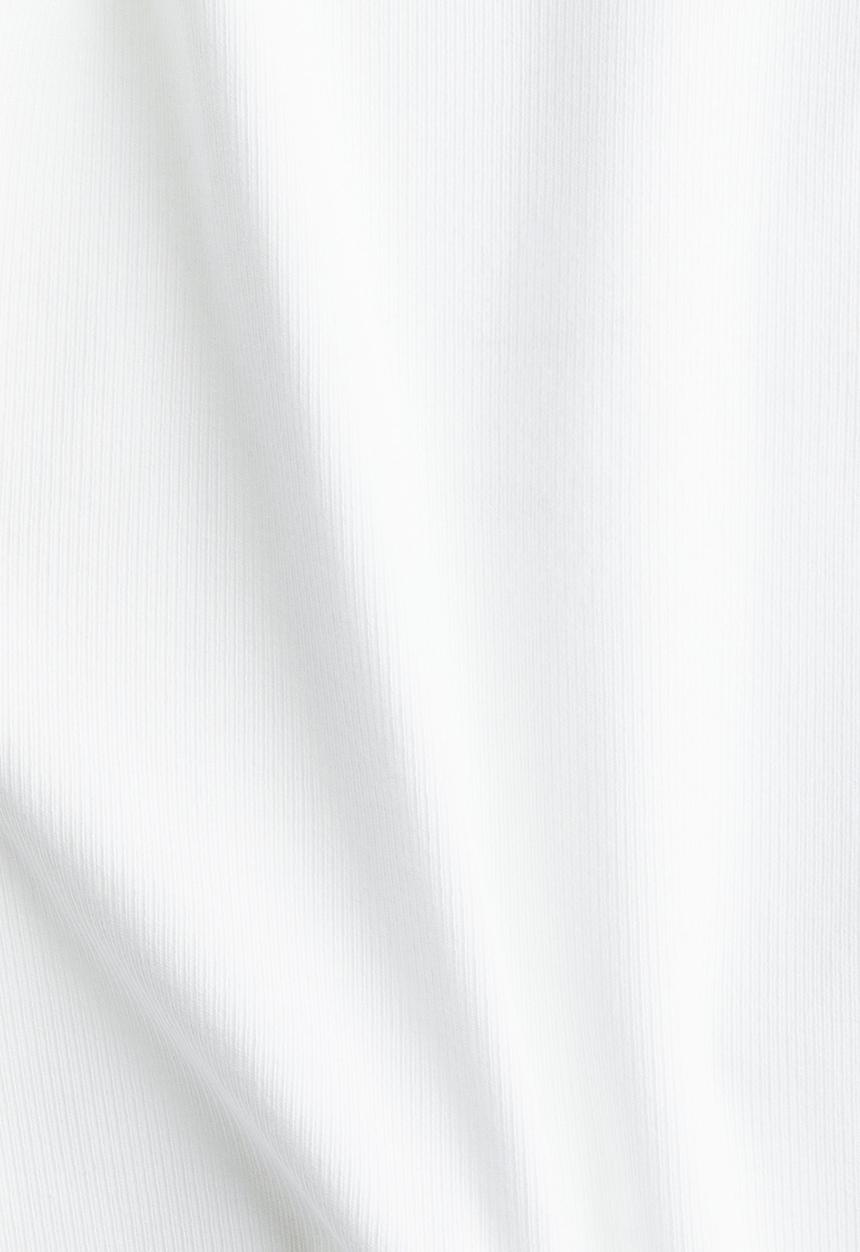 H&M - Ribbed top - white