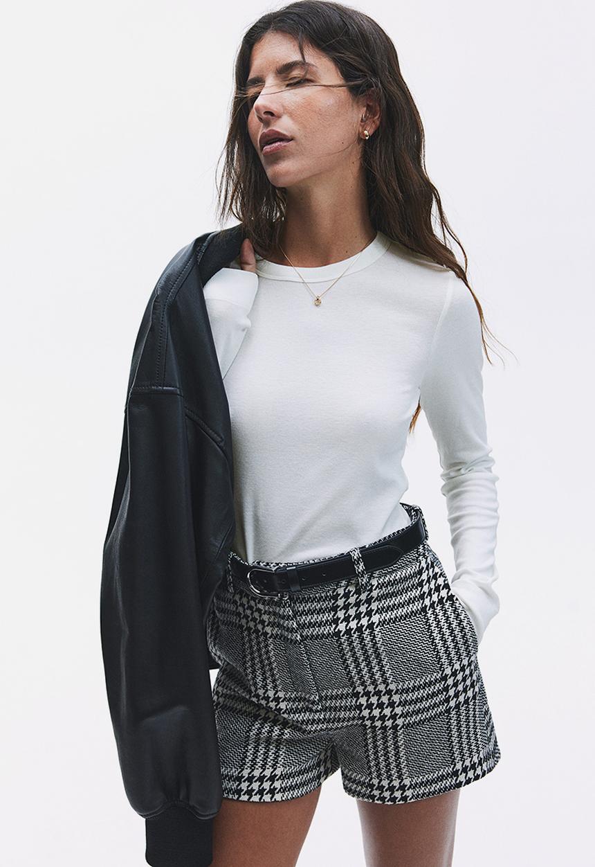 H&M - Ribbed top - white