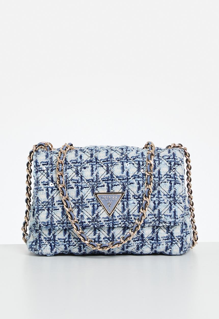 GUESS - Giully mini 2 comp convertible flap crossbody bag - stormy blue