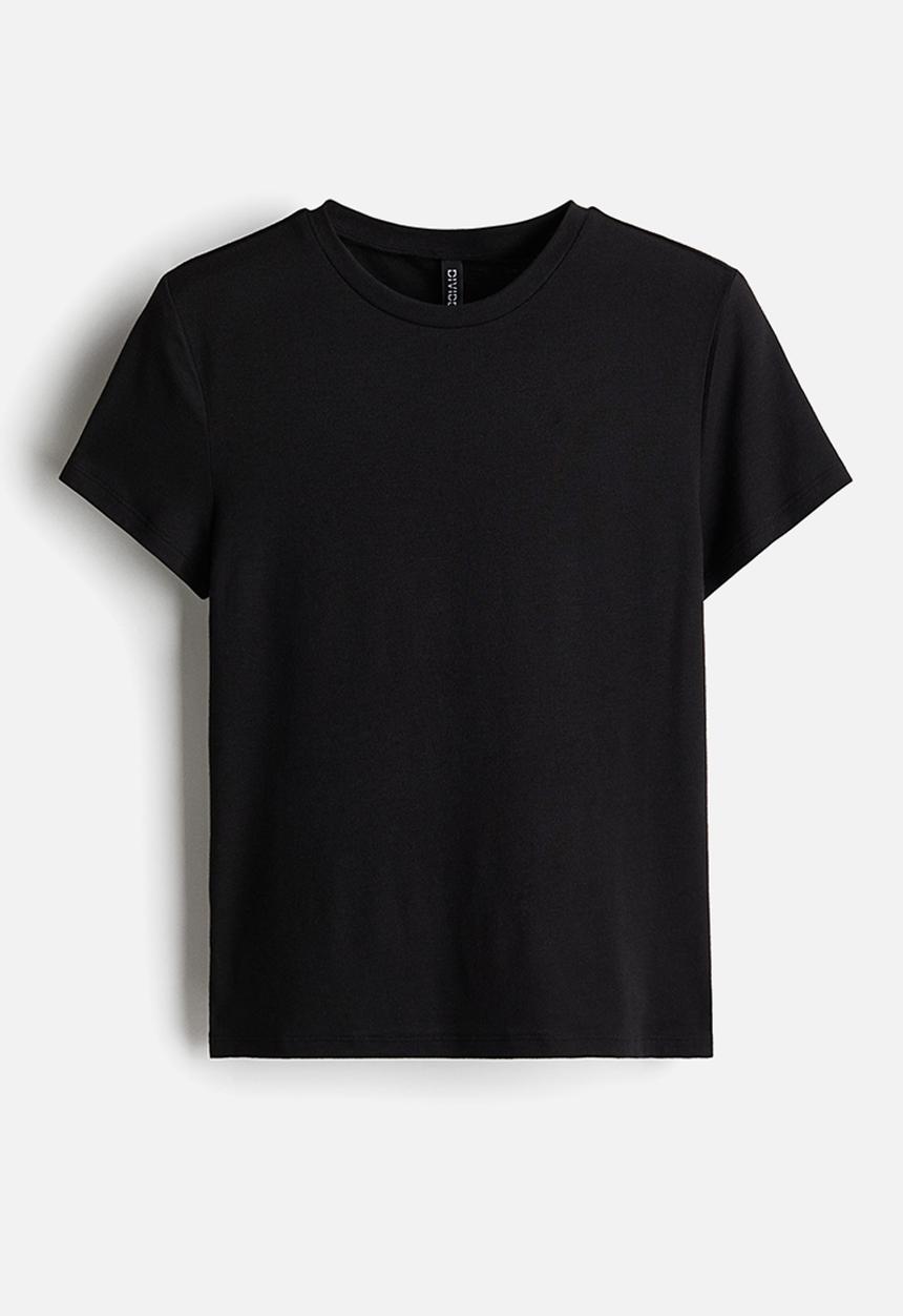 H&M - Fitted t-shirt - black