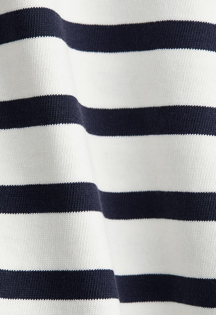 H&M - Cotton jersey top - white & navy blue striped