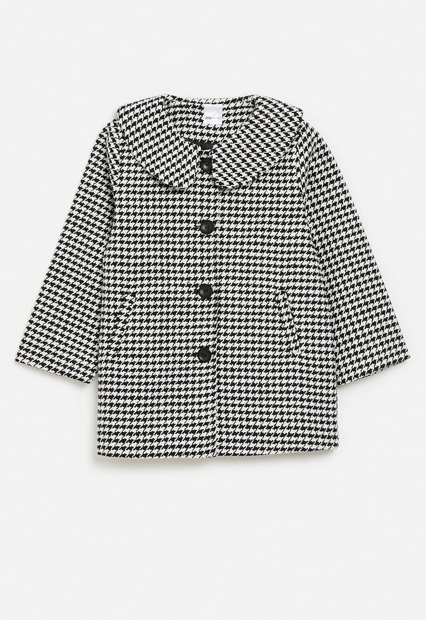 Pop Candy - Houndstooth jacket-black & white