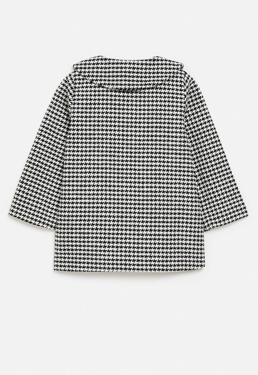 Pop Candy - Houndstooth jacket-black & white