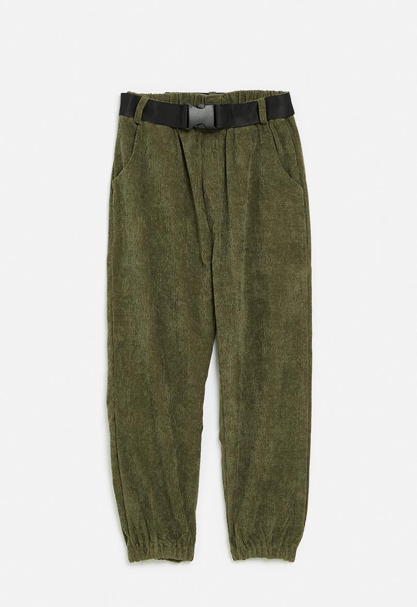 Pop Candy - Corduroy pants - olive green