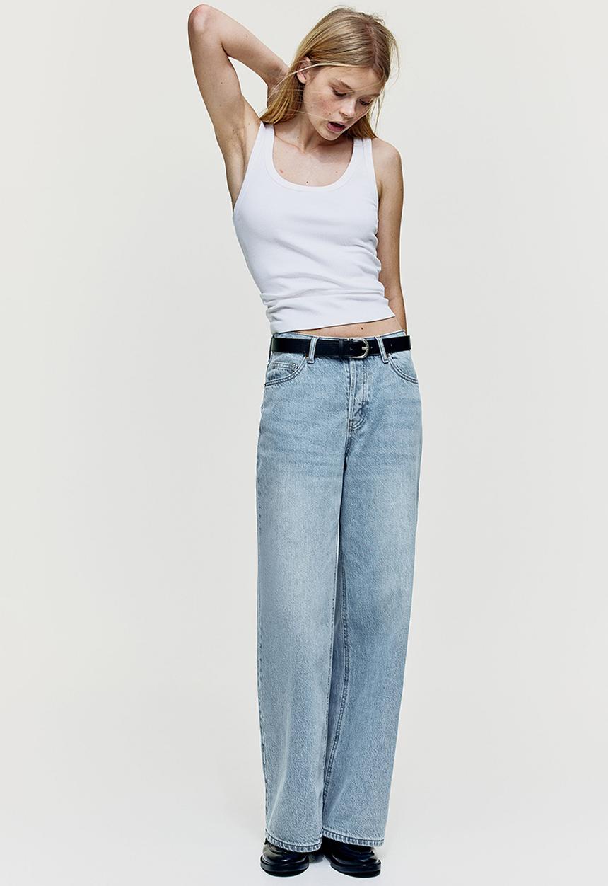 H&M - Wide jeans - light denim blue