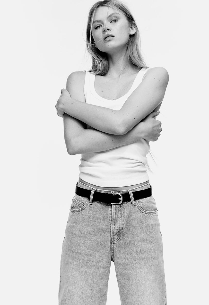 H&M - Wide jeans - light denim blue