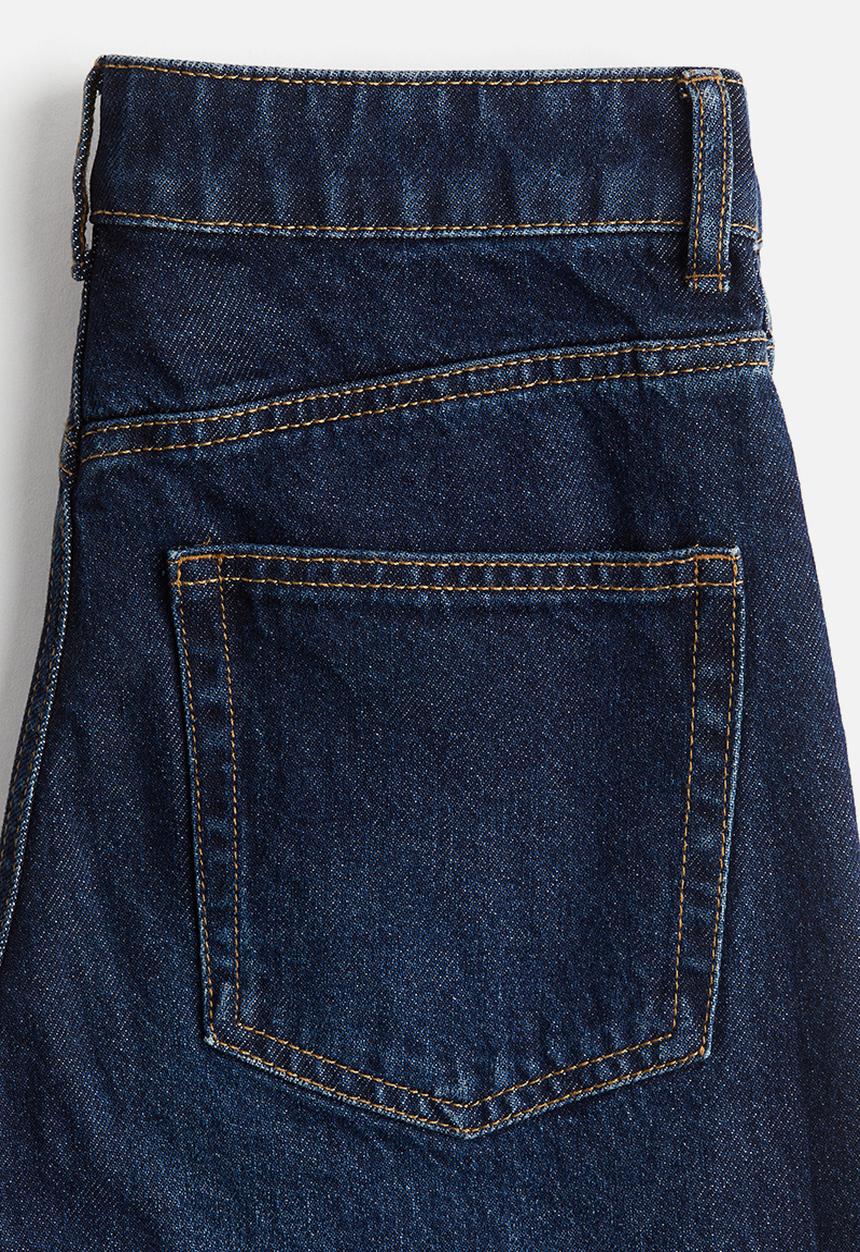 H&M - Straight turn-up jeans - dark denim blue