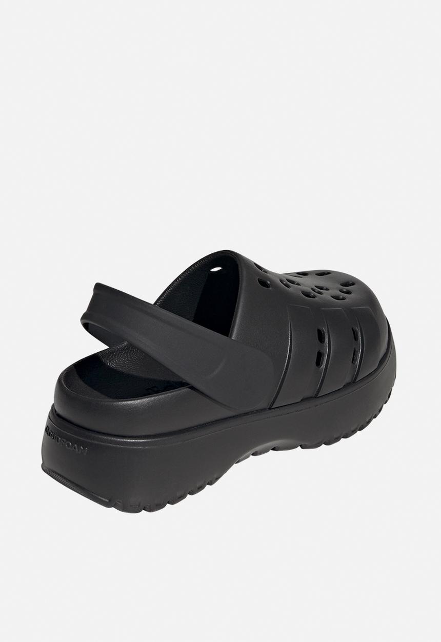 adidas Originals - Adilette clog platform - core black/core black