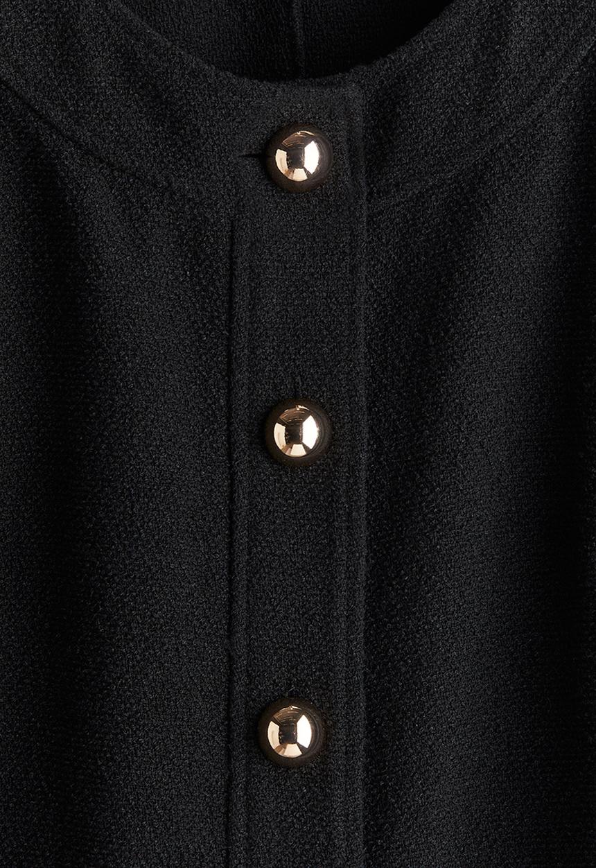 H&M - Button-front dress - black
