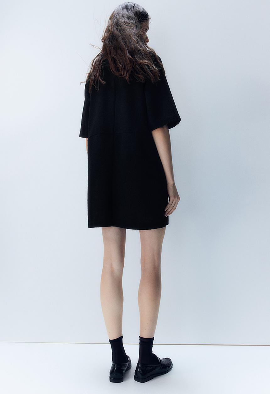 H&M - Button-front dress - black