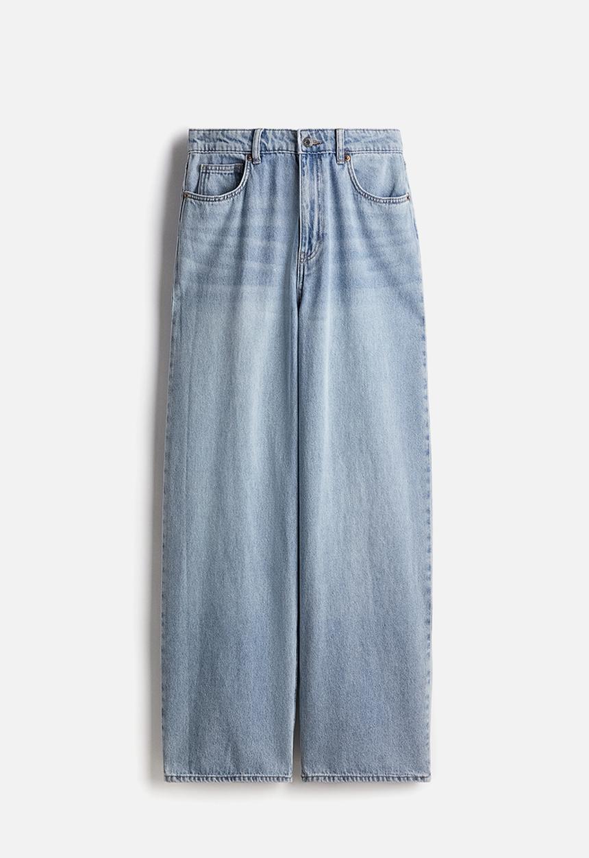 H&M - Wide regular jeans - light denim blue