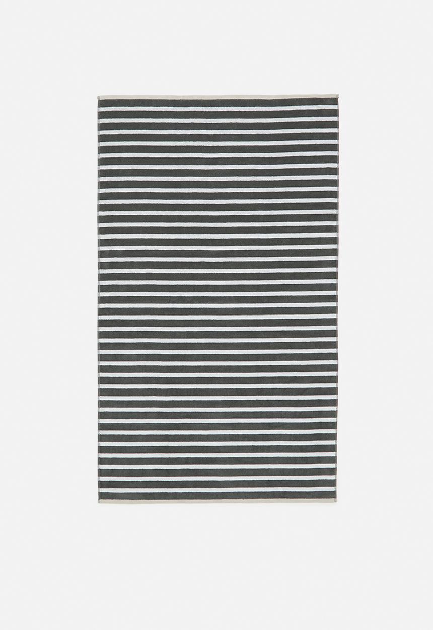 Nortex - Imperial stripe bath sheet - charcoal
