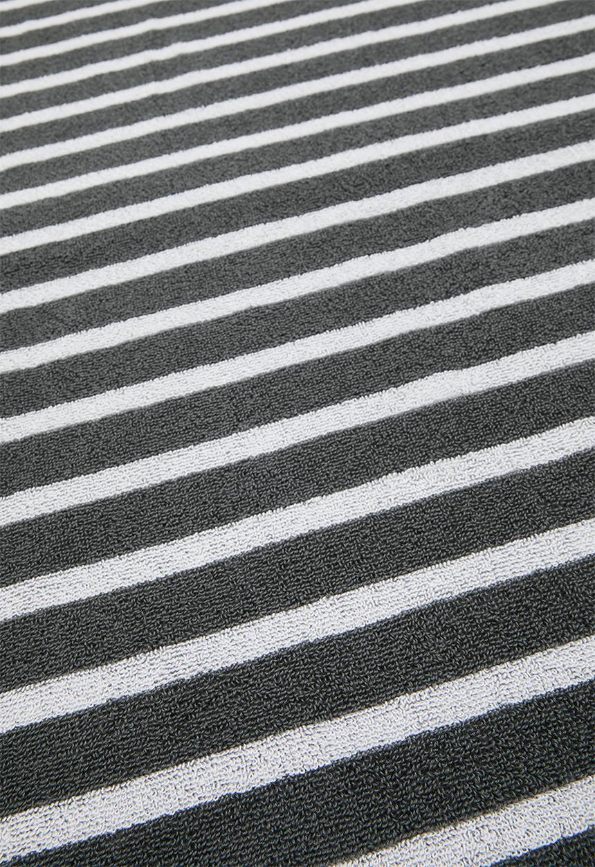 Nortex - Imperial stripe bath sheet - charcoal