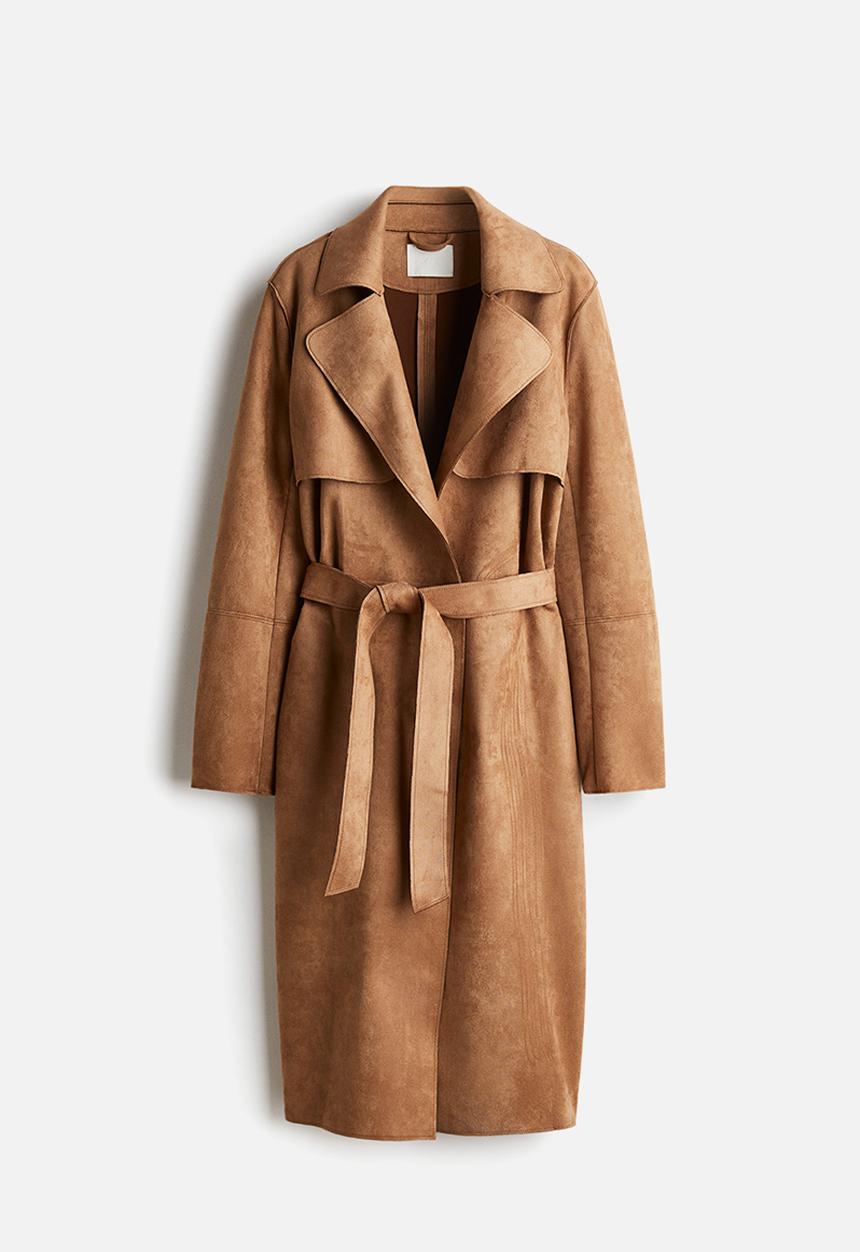 H&M - Napped trenchcoat - dark beige