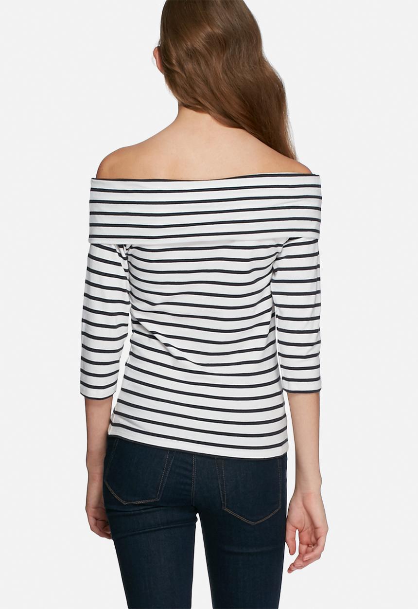 Jacqueline de Yong - Kenya stripy off the shoulder top