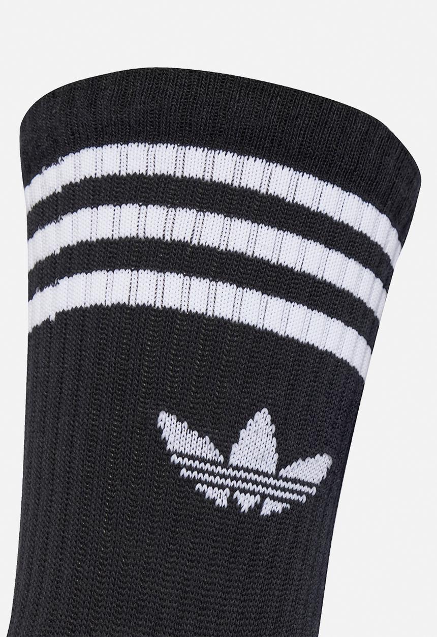 adidas Originals - 3-Stripes Crew Socks 3 Pairs - Black