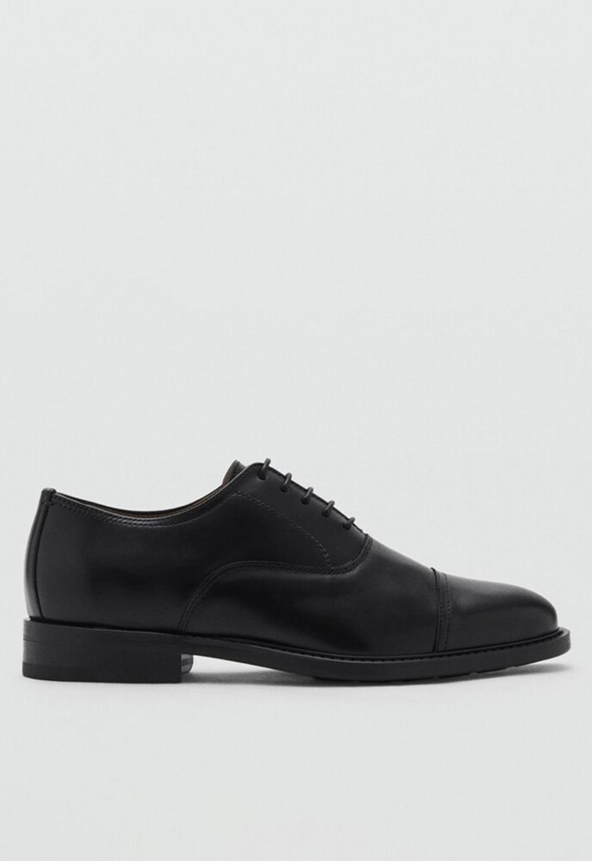 MANGO - Shoes Turin - Black Leather