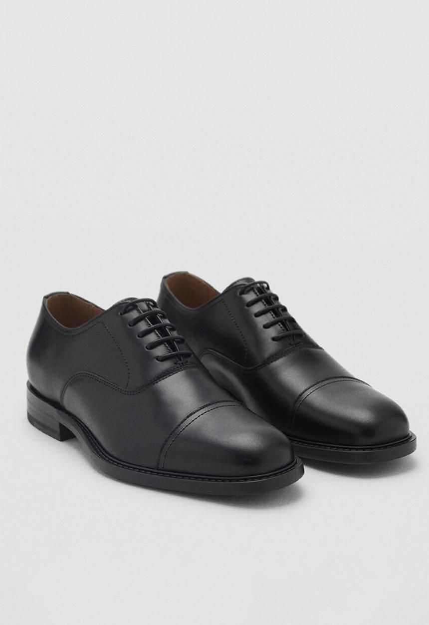 MANGO - Shoes Turin - Black Leather