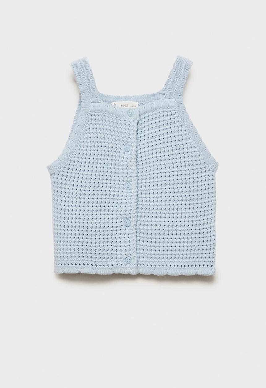 MANGO - Top azores - light pastel blue