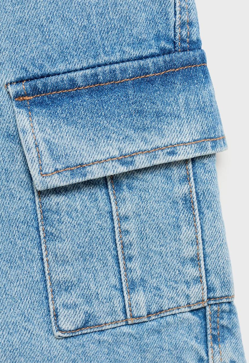 MANGO - Bermudas carpen - open blue