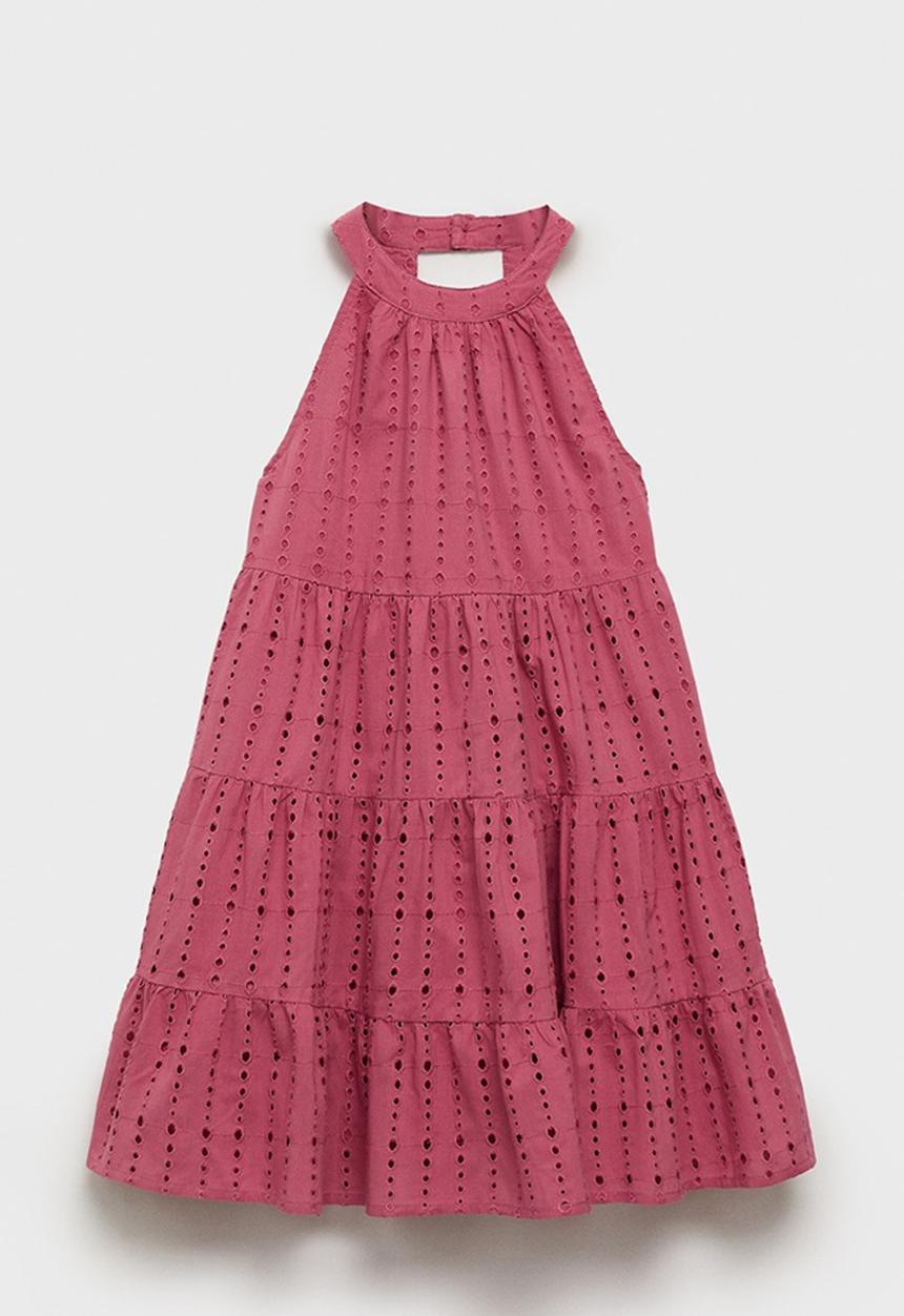 MANGO - Dress halter - medium red