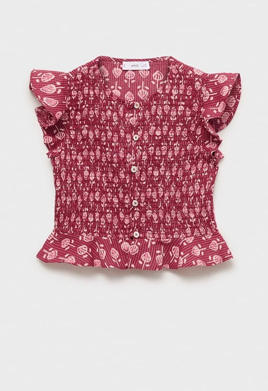MANGO - Blouse bombai - medium red