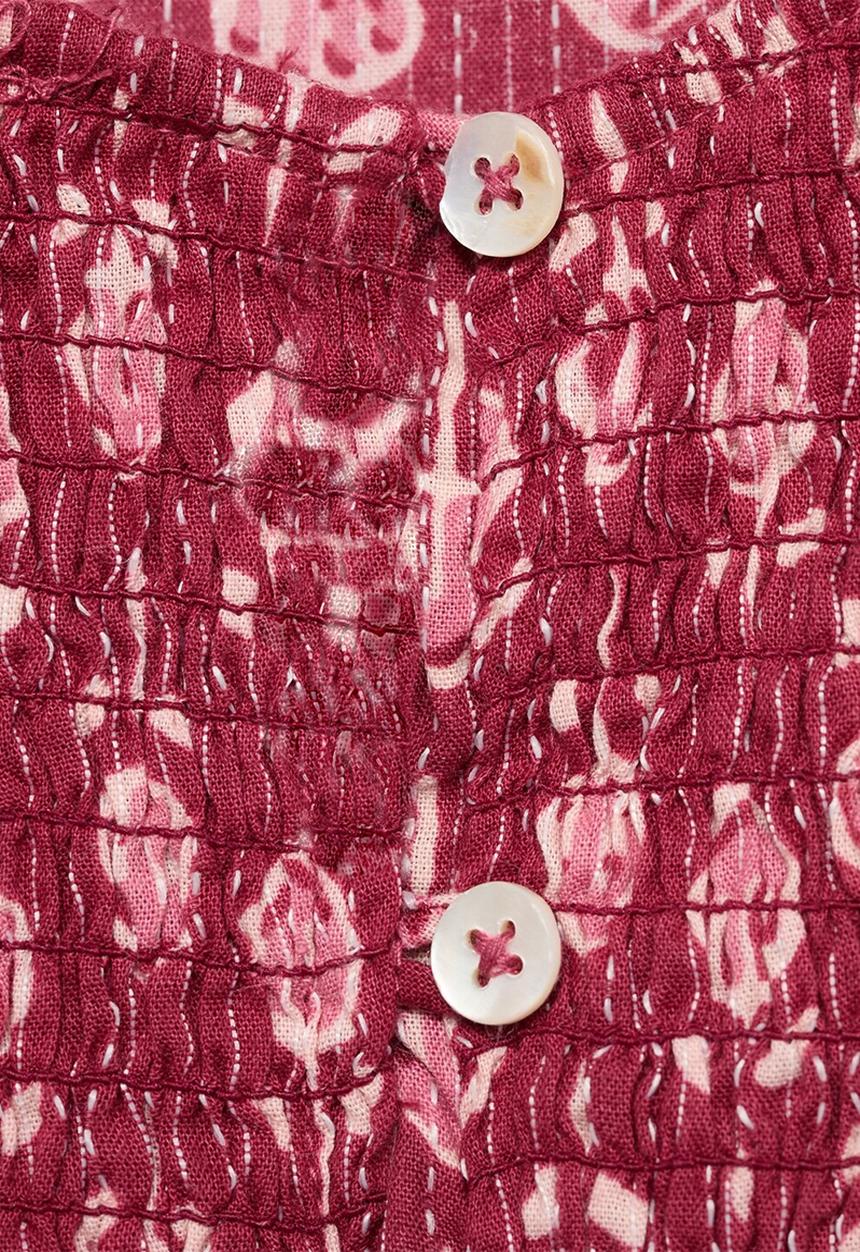 MANGO - Blouse bombai - medium red