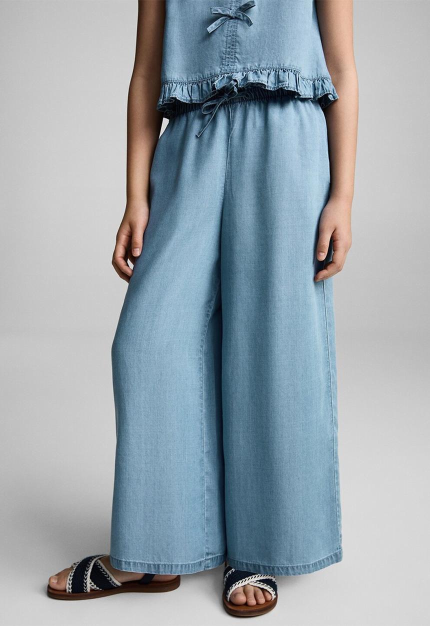 MANGO - Trousers elsa - open blue